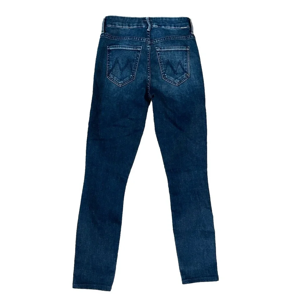 Mother High Waisted Looker Ankle Fray Dark Wash Women's Jeans Size‎ 24